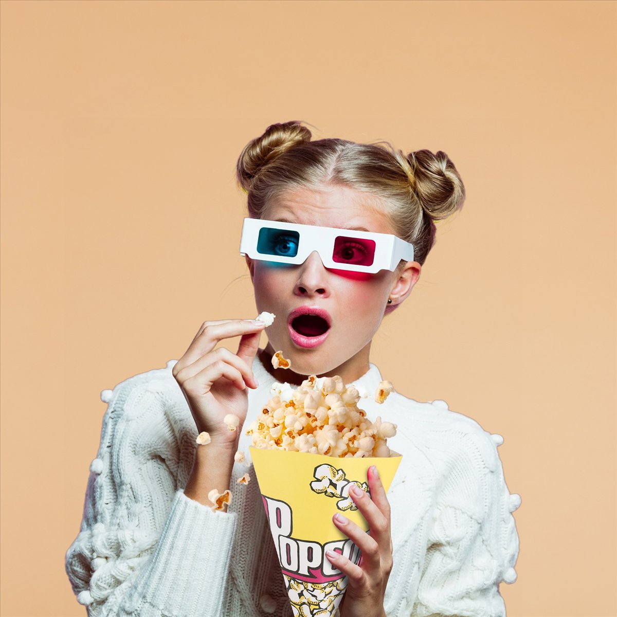 Popcorn - [عروض ترويجية] 100 كيس فشار ورقية،