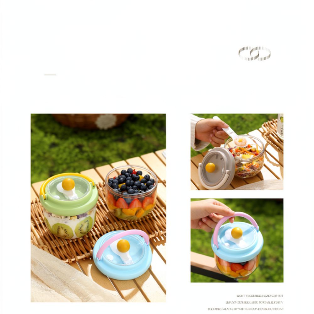 Healthy Snacks Food - علبة سلطة محمولة بتصميم عصري، مع