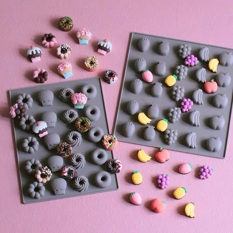 Chocolate Snack - Multicavity الفاكهة سيليكون الشوكولاته الخبز قالب