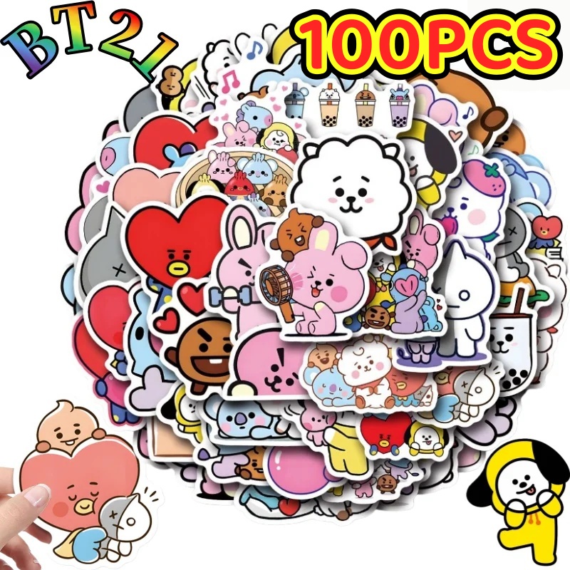 Cookies Pack - 55/110 قطعة من ملصقات BT21 Chimmy