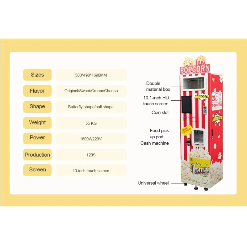آلة صنع الفشار الأوتوماتيكية ا - مراجعة Popcorn وسعره